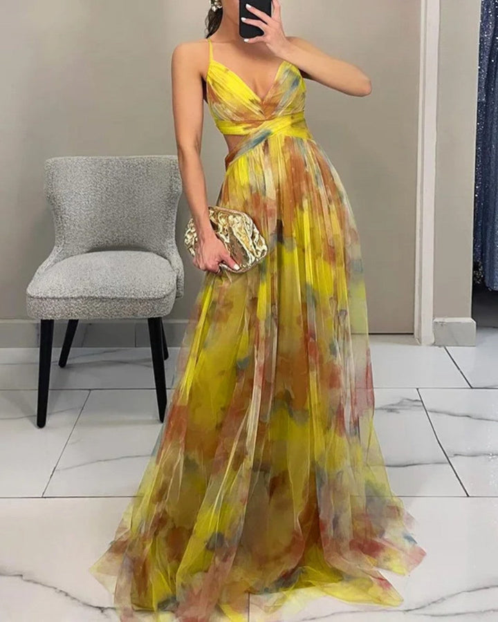 Katharina | Robe maxi florale avec silhouette fluide