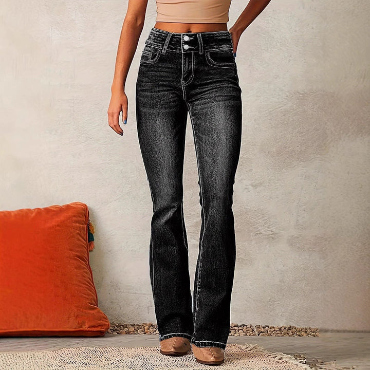 Katrin | Jeans Bootcut Taille Haute Femme Flatteur