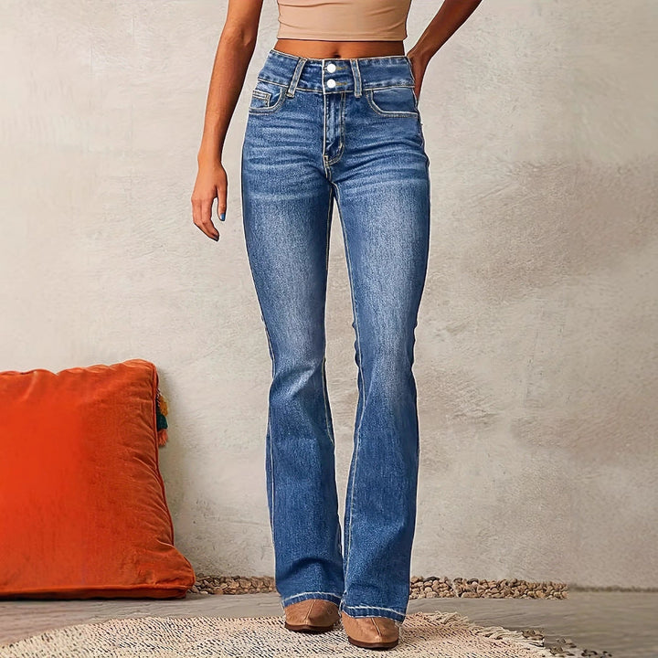 Katrin | Jeans Bootcut Taille Haute Femme Flatteur