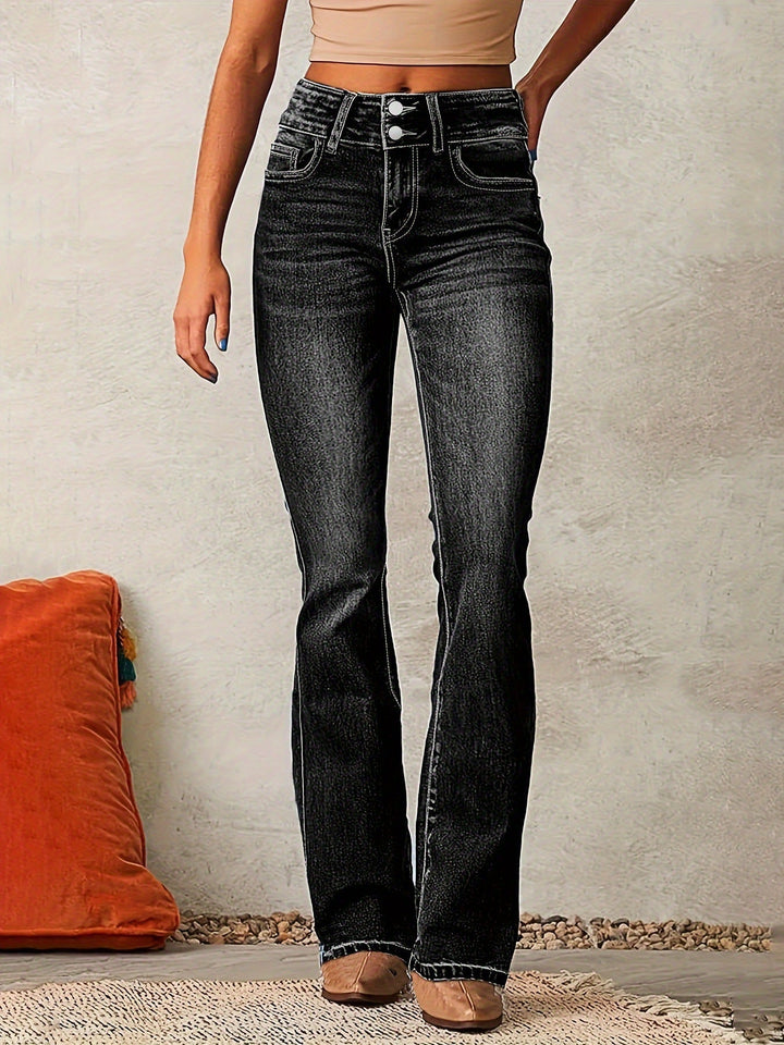 Katrin | Jeans Bootcut Taille Haute Femme Flatteur