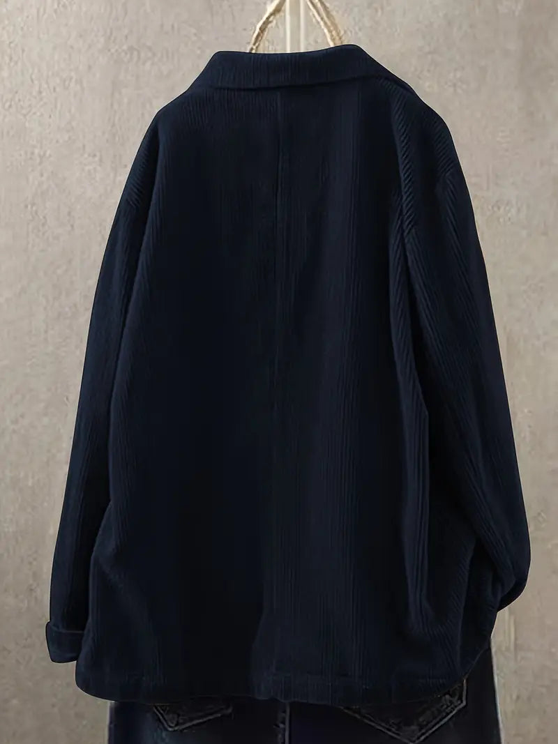 Kerstin | Blazer en velours côtelé décontracté pour femmes avec fermeture à boutons