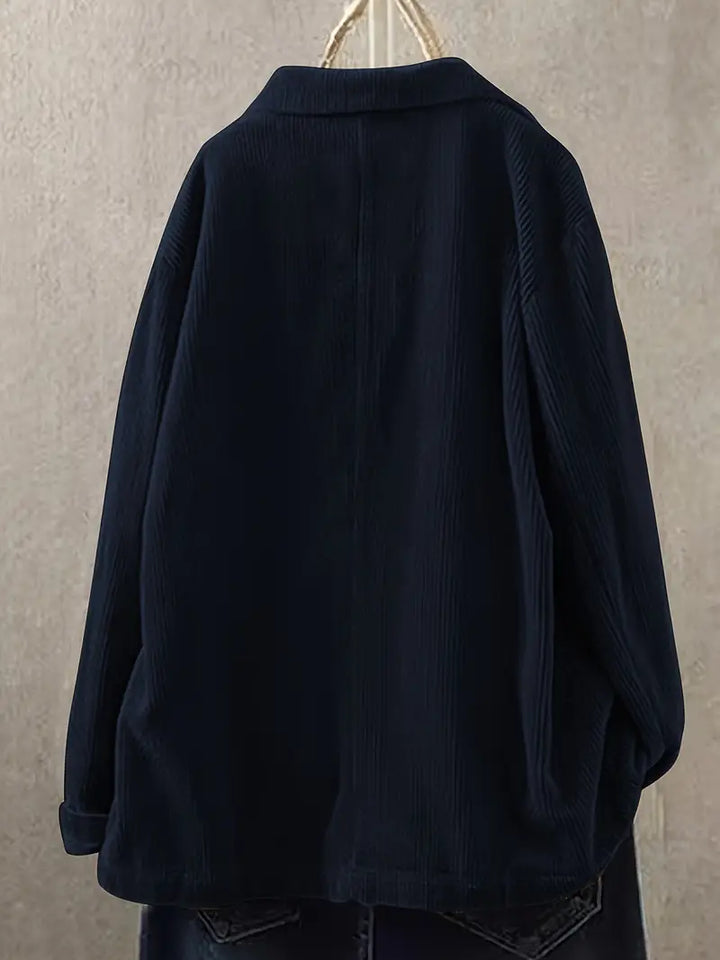 Kerstin | Blazer en velours côtelé décontracté pour femmes avec fermeture à boutons