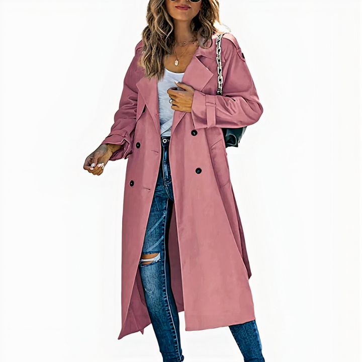 Trench-coat long classique pour femmes | Imperméable