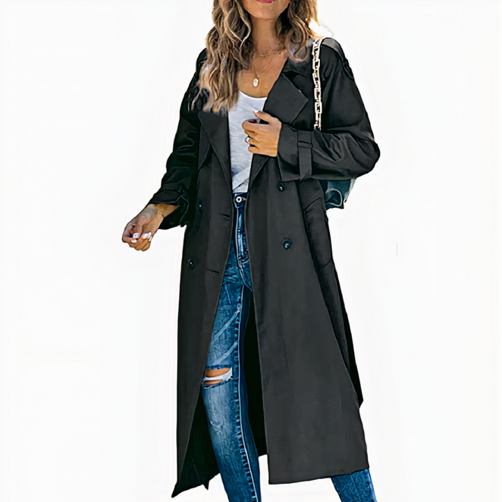 Trench-coat long classique pour femmes | Imperméable