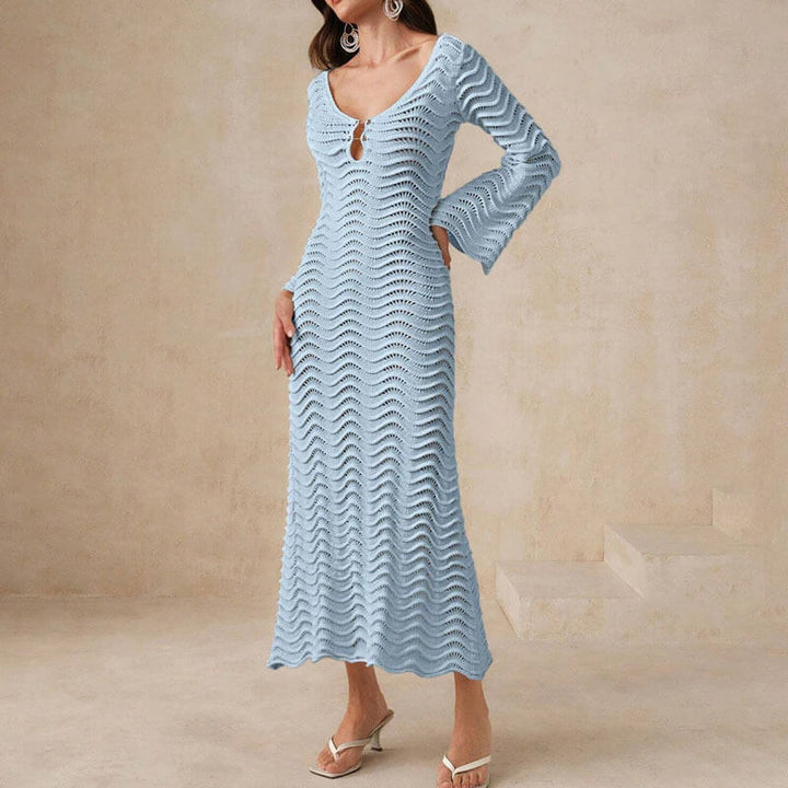 Kira | Robe tricotée pour femmes élégante avec des manches évasées