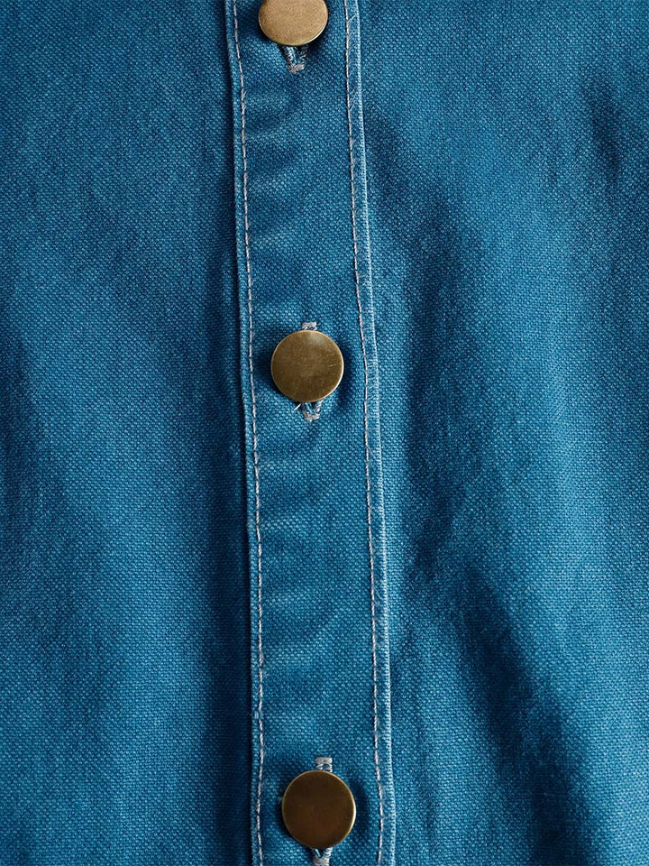 Klementine | Robe maxi en jean à boutons pour femmes