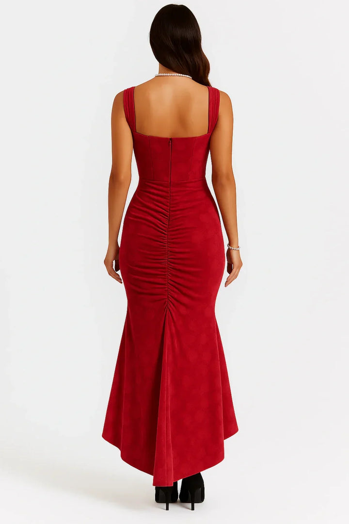 Annika | Robe Maxi Corset Femme Volants – Élégante Robe Maxi Corset 2026