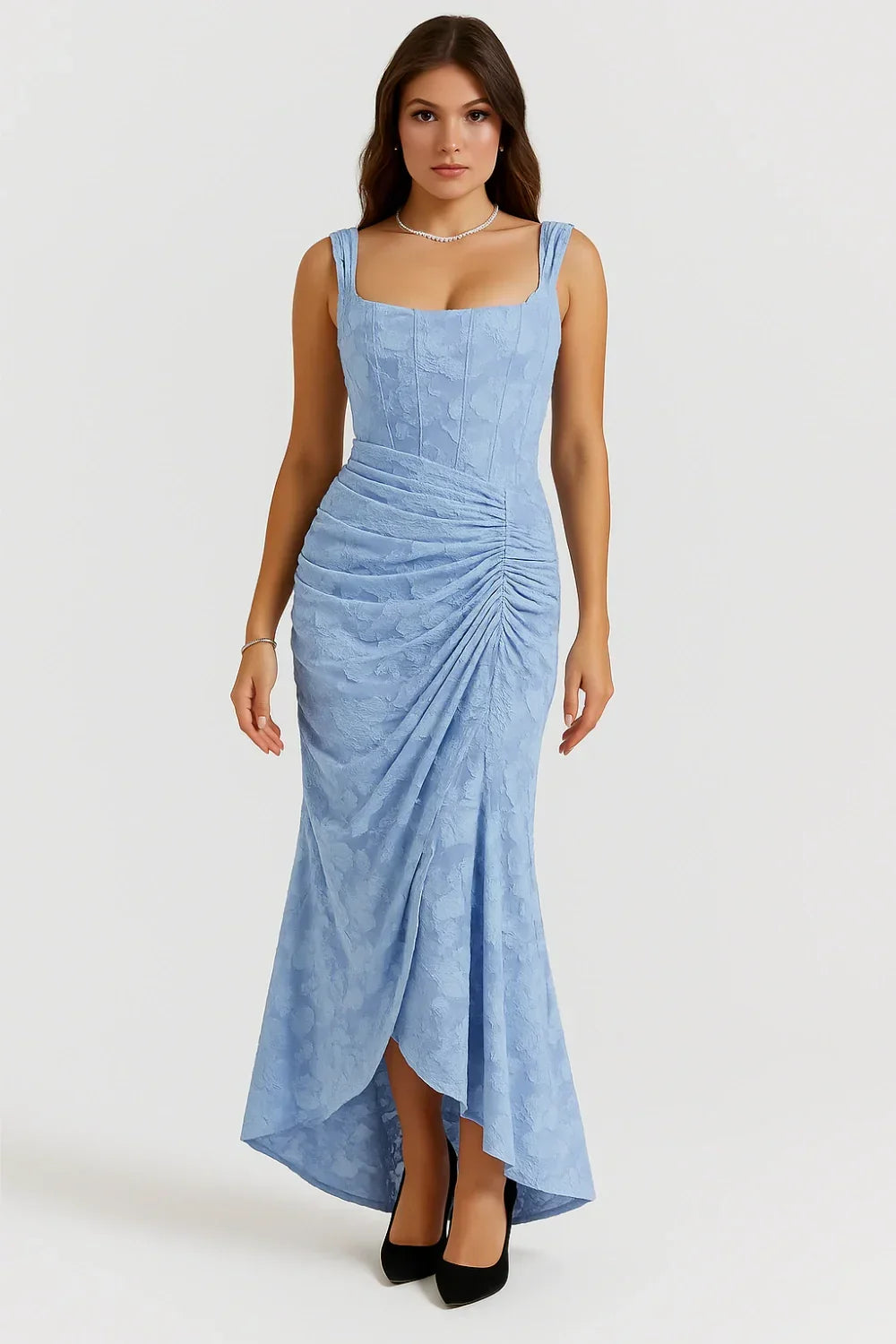 Annika | Robe Maxi Corset Femme Volants – Élégante Robe Maxi Corset 2026