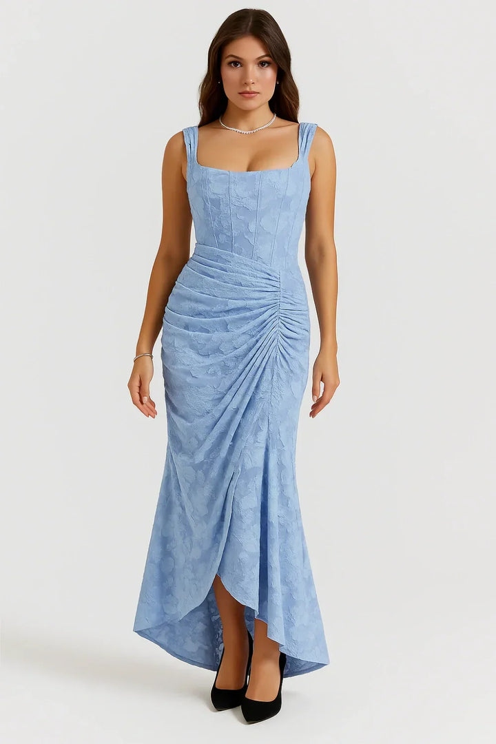 Annika | Robe Maxi Corset Femme Volants – Élégante Robe Maxi Corset 2026
