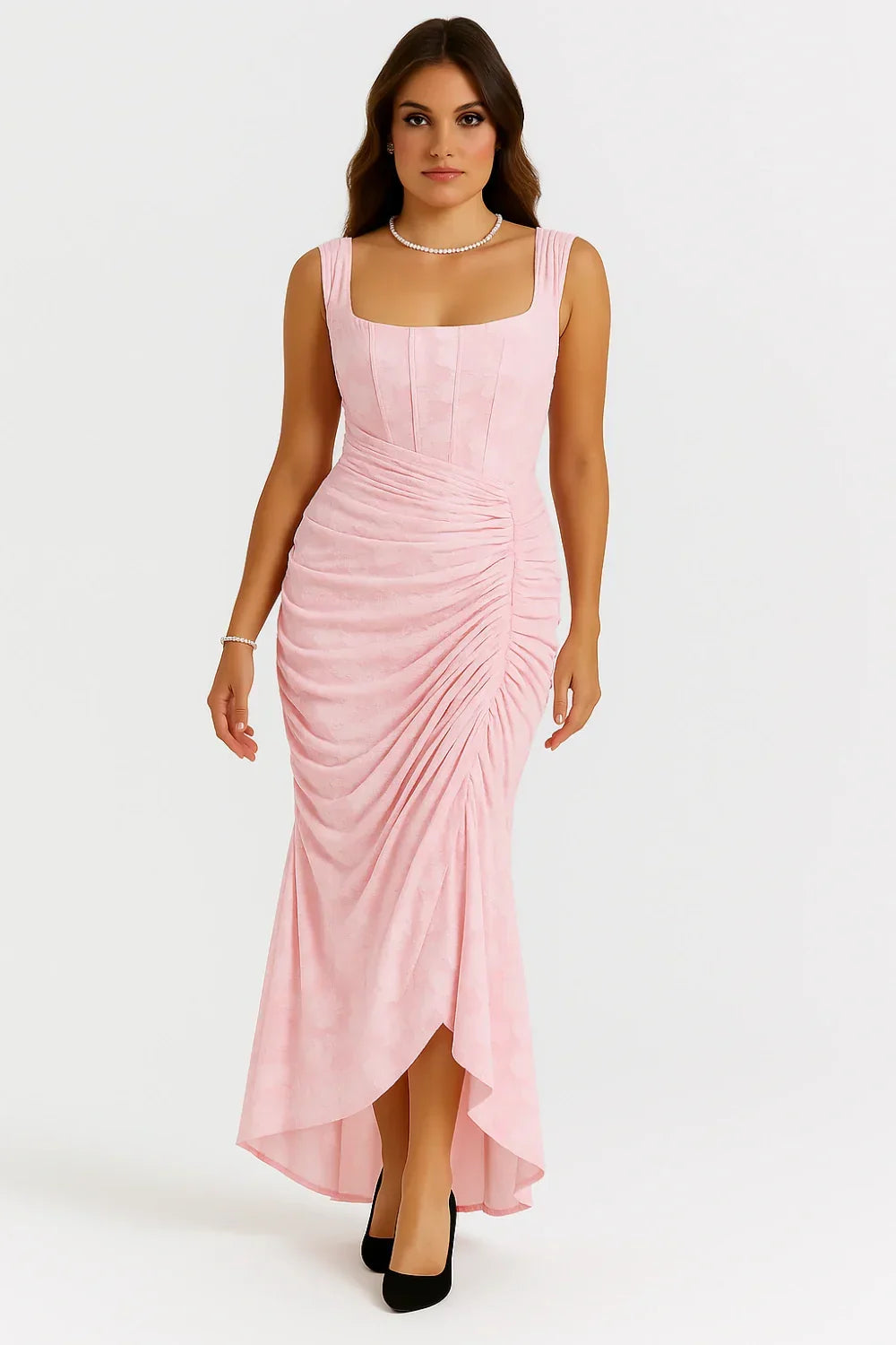 Annika | Robe Maxi Corset Femme Volants – Élégante Robe Maxi Corset 2026