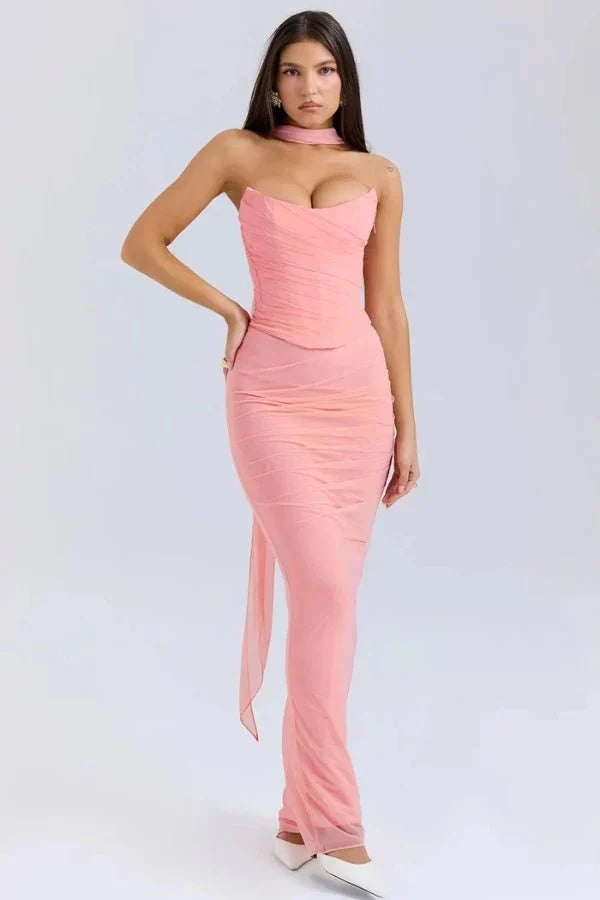 Hanna | Robe maxi corset sans bretelles pour femmes – Corset maxi sans bretelles 2026