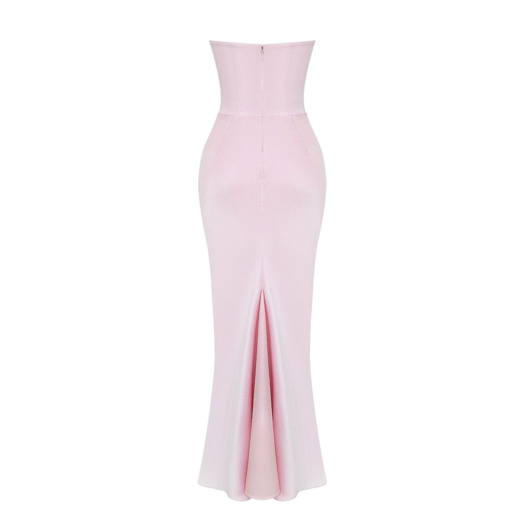 Sabrina | Robe Maxi Corset Sans Bretelles en Satin – Corset Satin Maxi 2026