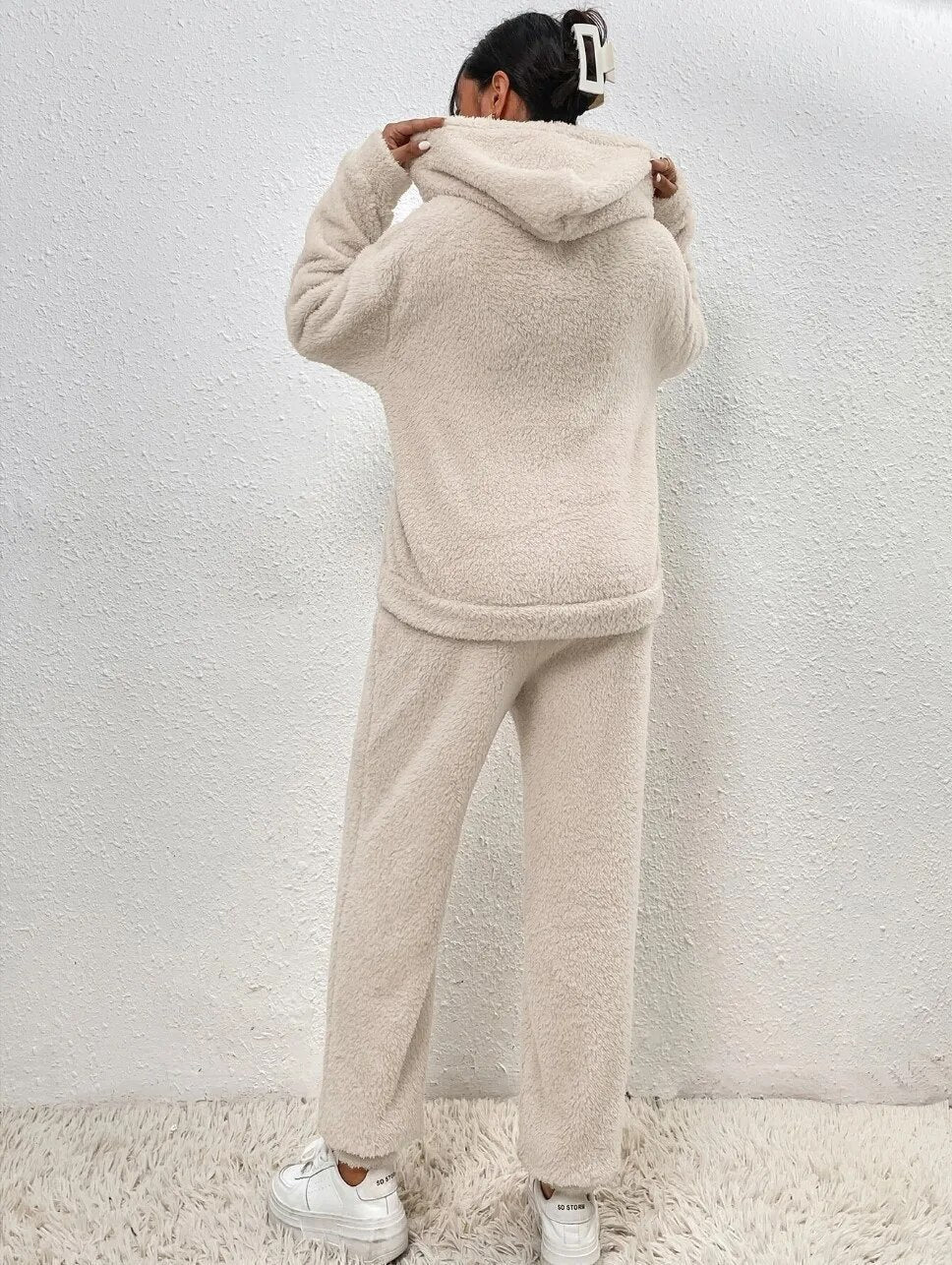Ensemble de Maison en Teddy Confortable pour Femmes | Deux Pièces Chaudes