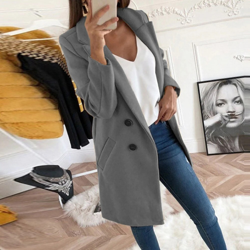 Manteau d'automne décontracté pour femmes | Long
