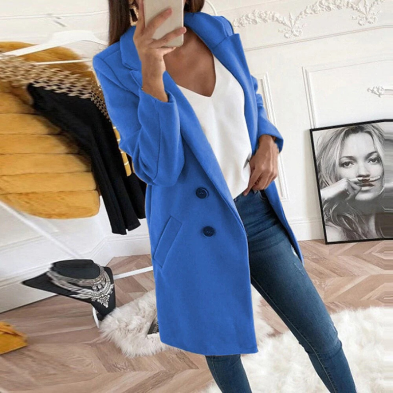 Manteau d'automne décontracté pour femmes | Long