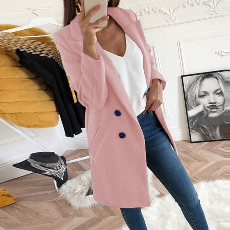 Manteau d'automne décontracté pour femmes | Long