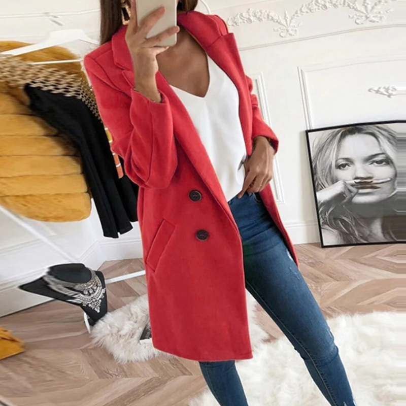 Manteau d'automne décontracté pour femmes | Long