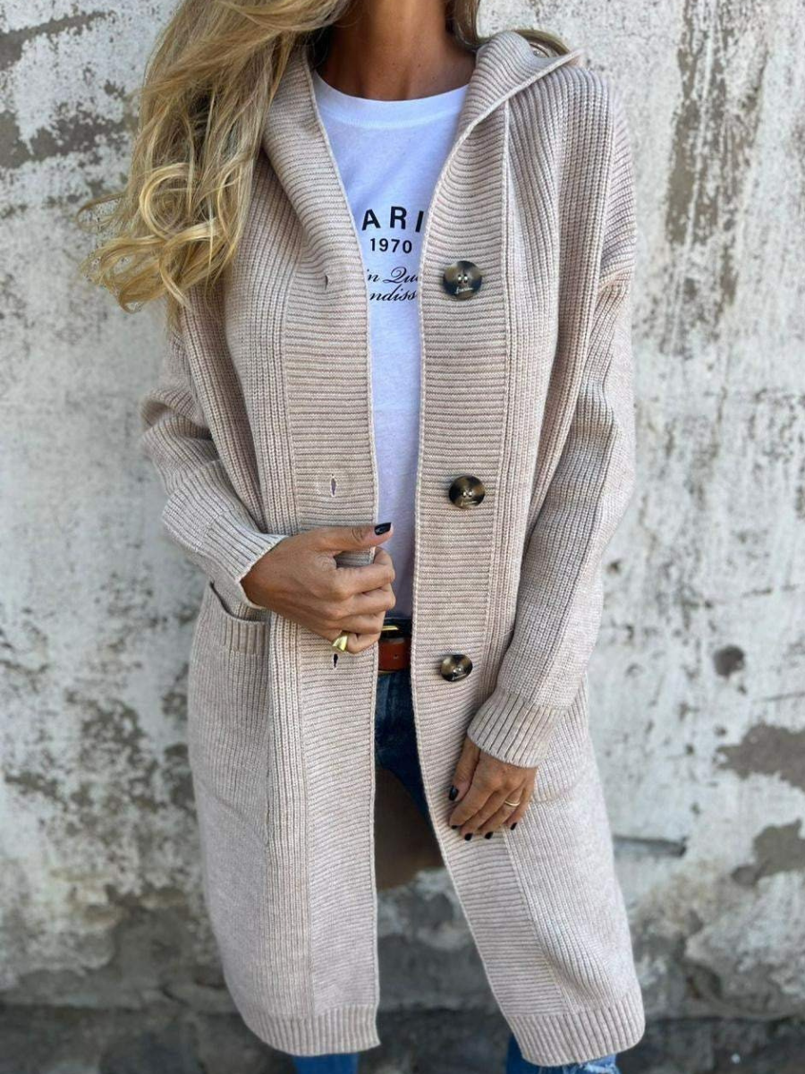 Veste en tricot longue décontractée pour femmes | Tricot