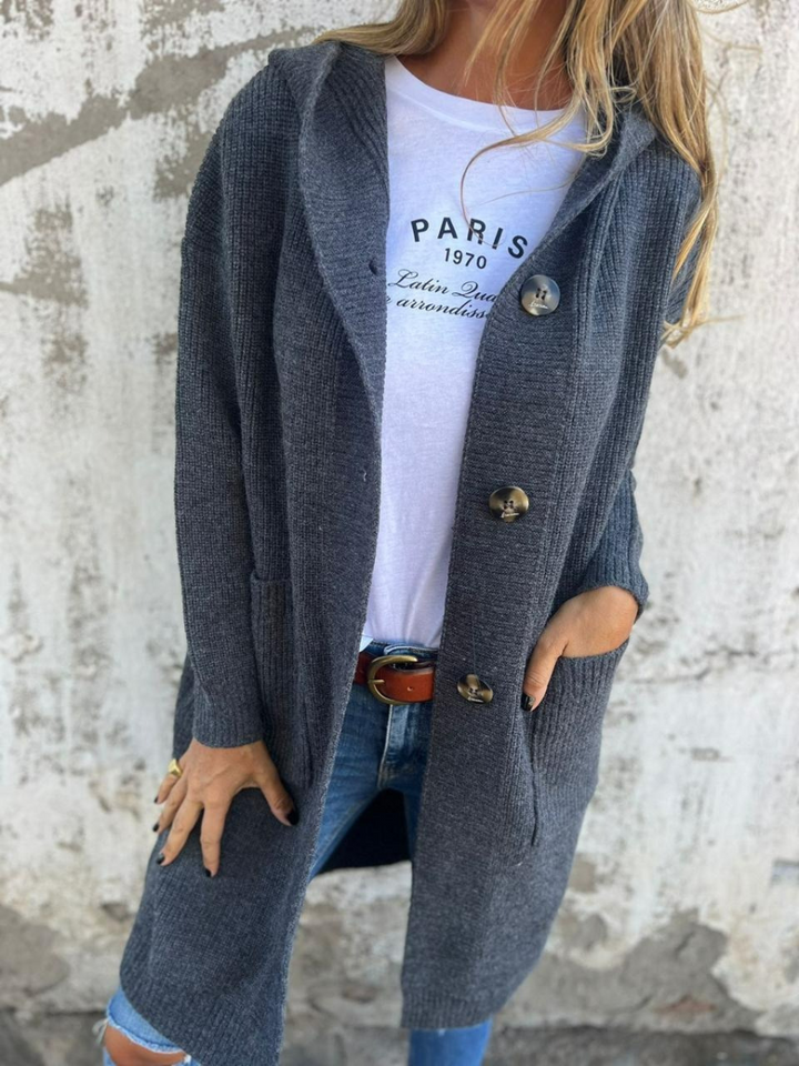 Veste en tricot longue décontractée pour femmes | Tricot