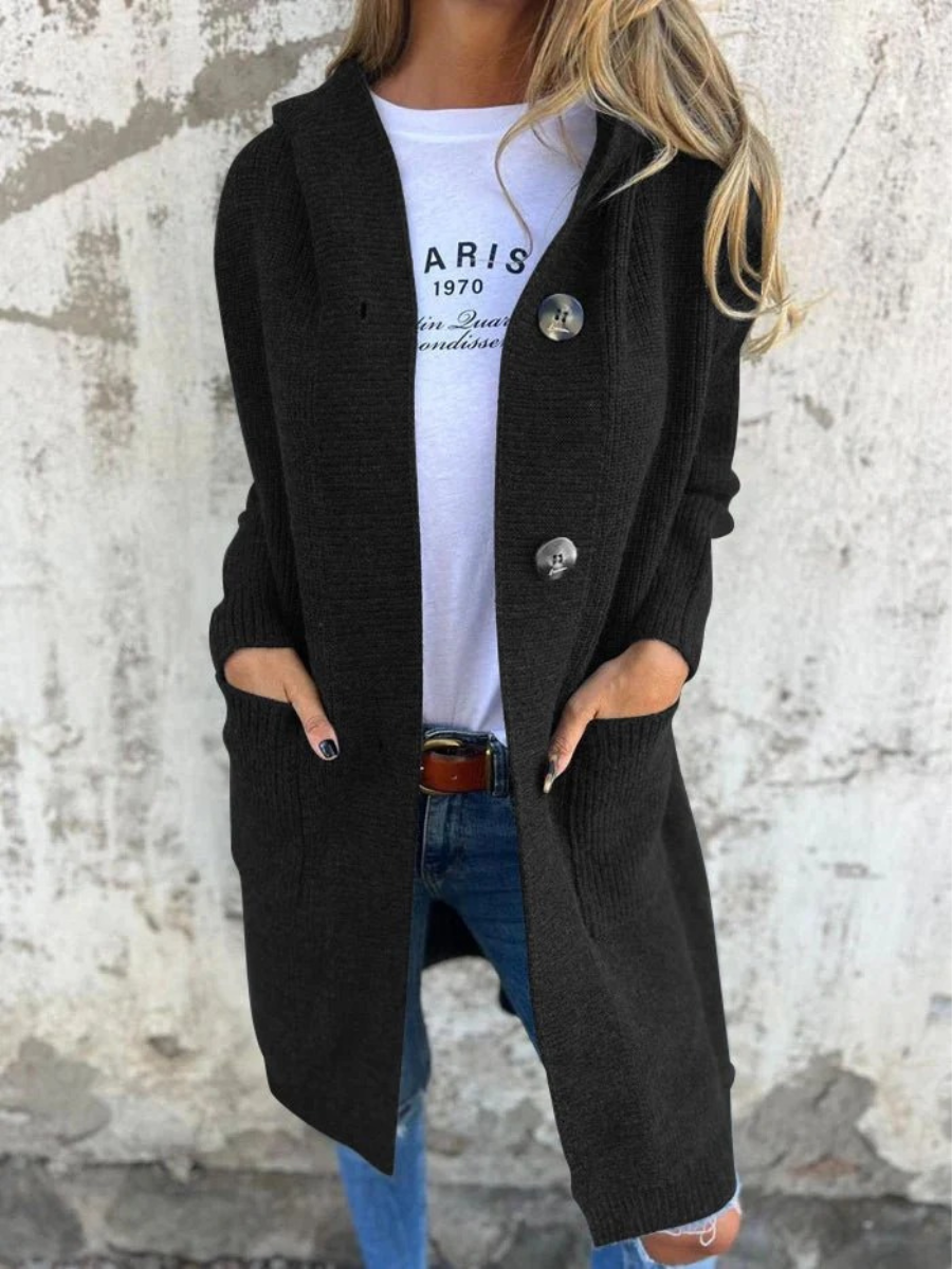 Veste en tricot longue décontractée pour femmes | Tricot