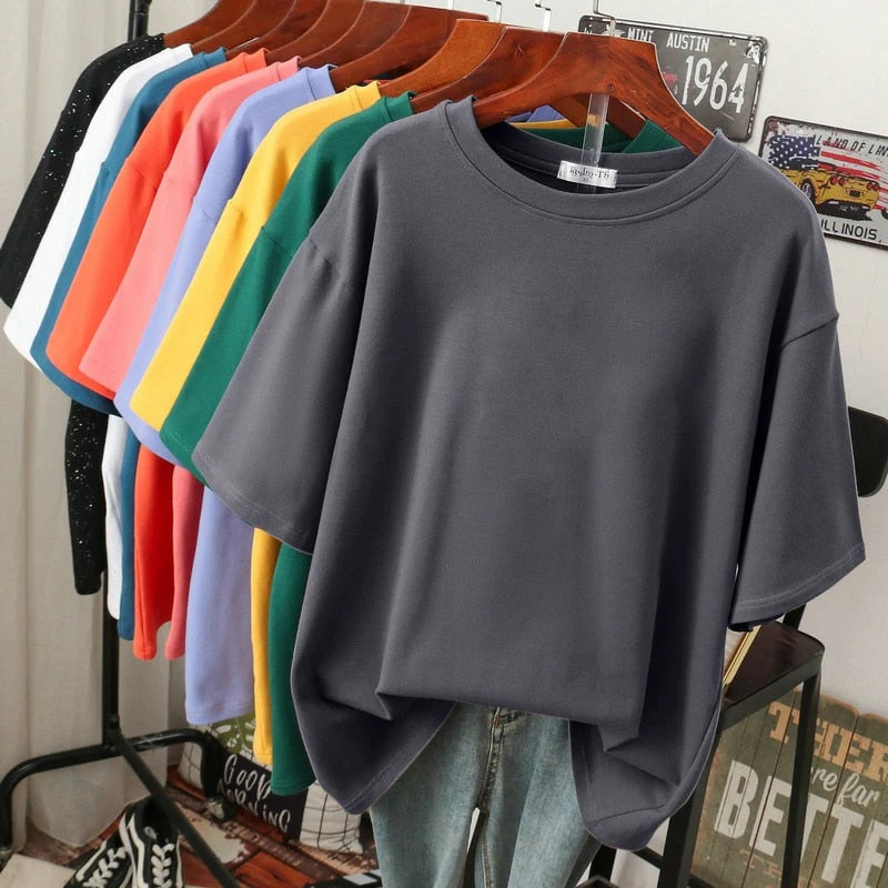 T-shirt décontracté pour femmes en grande taille | Manches courtes