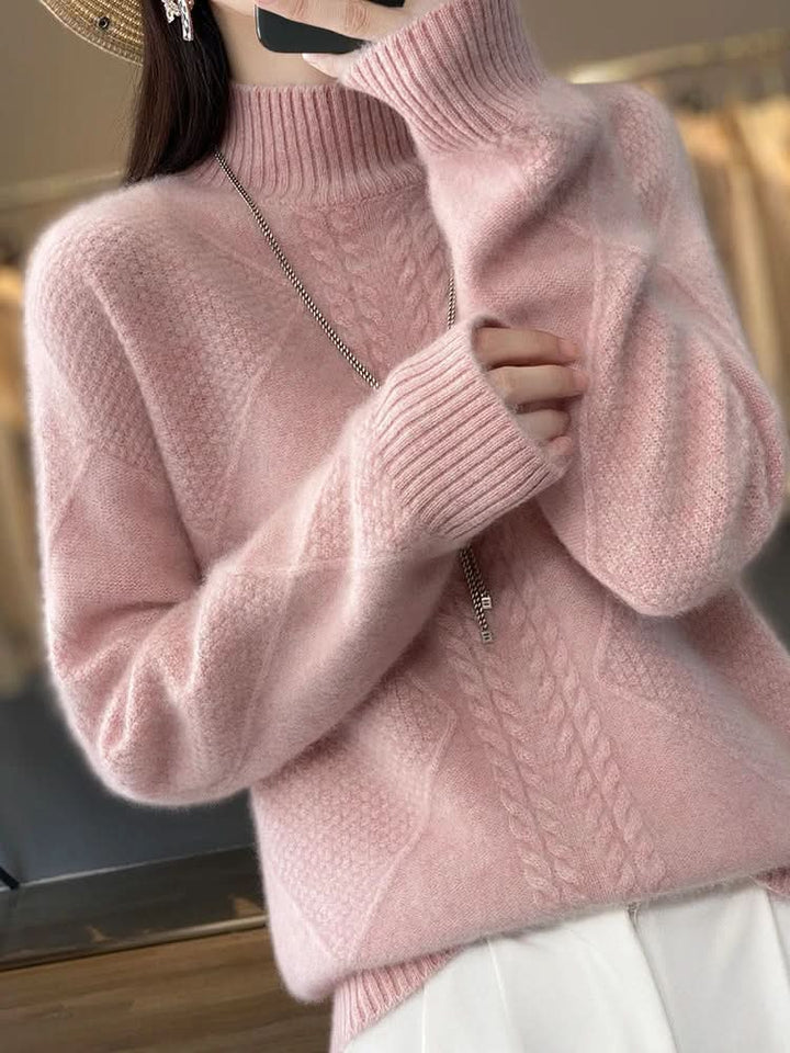 Lara | Pull à col roulé en maille torsadée pour femmes