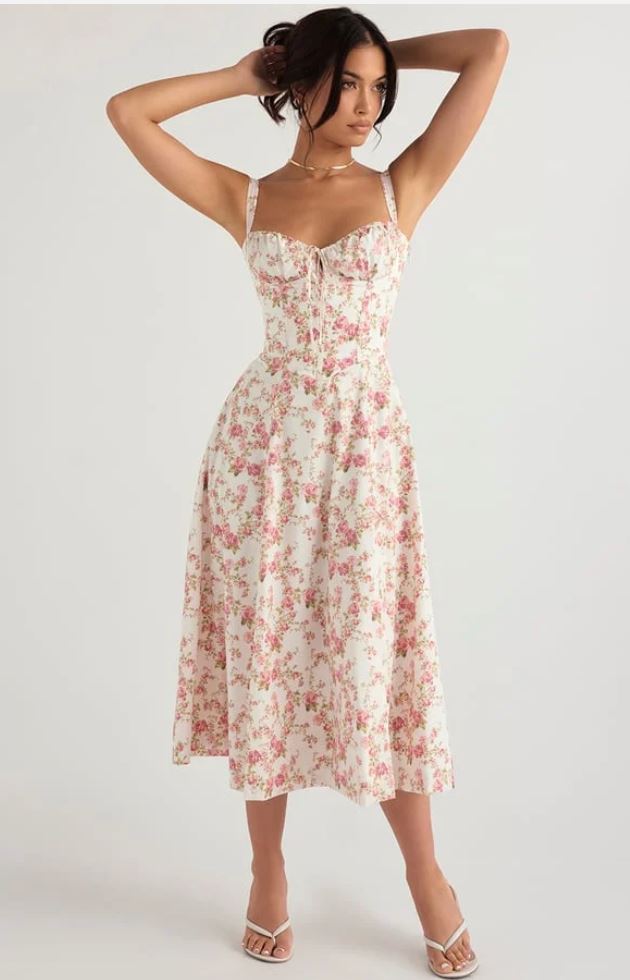 Lara - Robe Midi Colorée