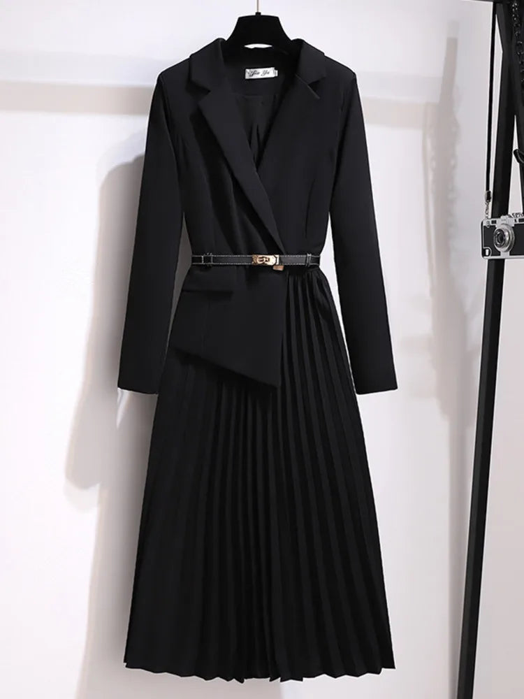 Larissa | Robe midi plissée pour femmes avec ceinture