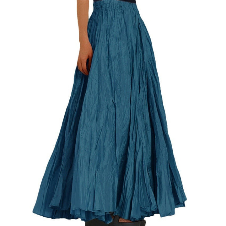 Lisanne | Jupe Maxi A-Ligne Femme Plissée Taille Élastique