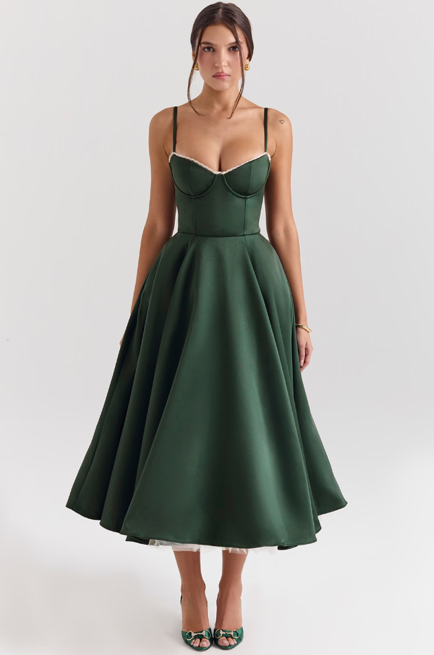 Luce - Robe midi en tulle satin