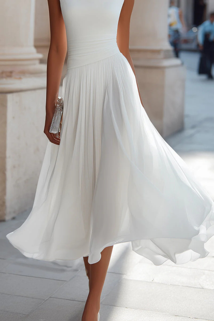 Gianna | Robe élégante de demoiselle d'honneur pour femmes avec encolure bateau