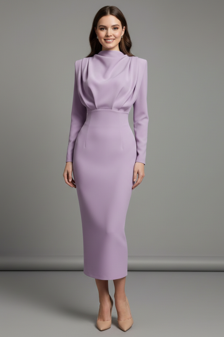 Lysithea | Robe Maxi à Col Roulé pour Femmes
