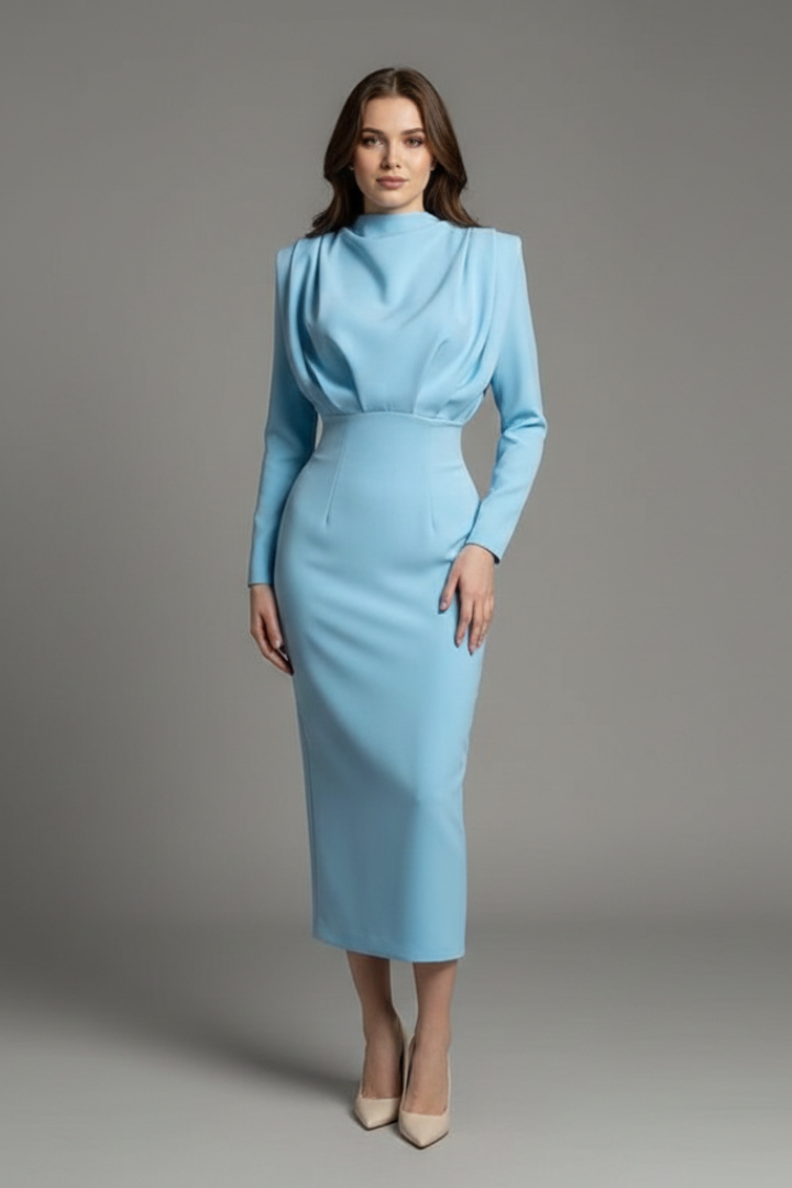 Lysithea | Robe Maxi à Col Roulé pour Femmes