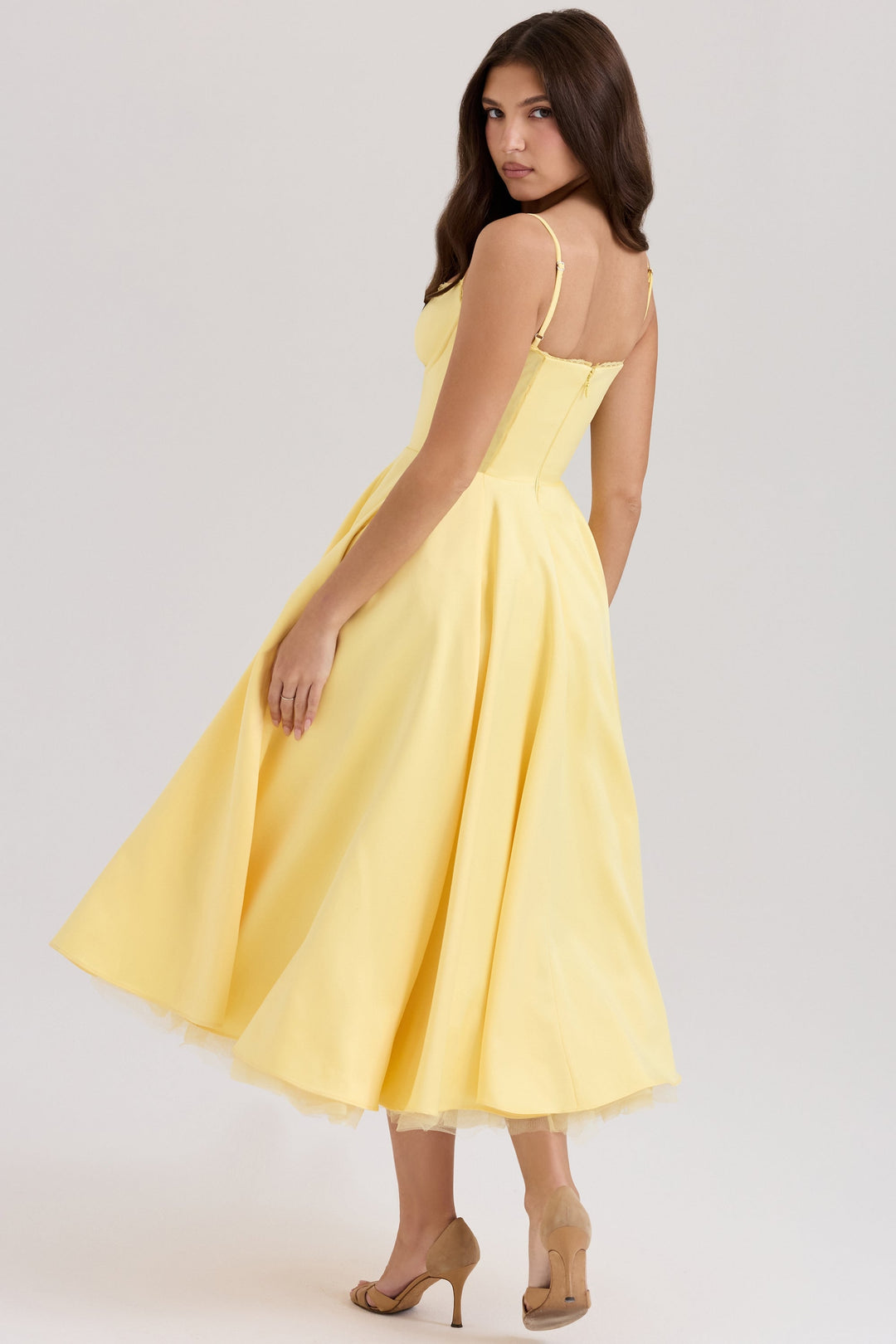 Luce - Robe midi en tulle satin