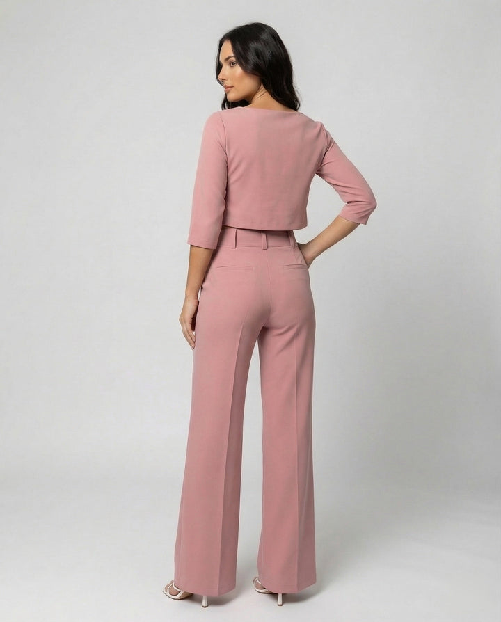 Maiken | Ensemble Femme Top Court Pantalon Large