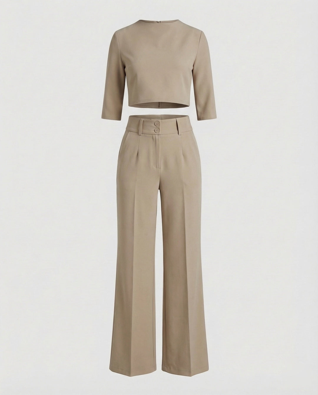 Maiken | Ensemble Femme Top Court Pantalon Large