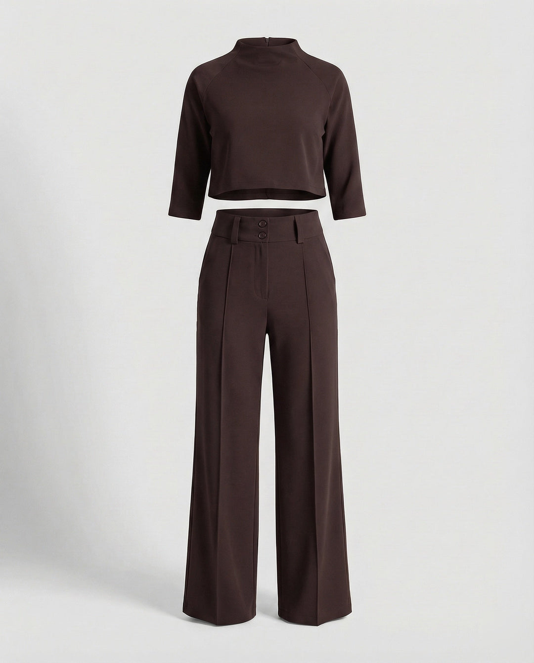Maiken | Ensemble Femme Top Court Pantalon Large