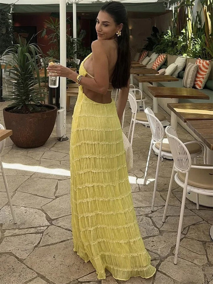 Camilla | Robe maxi avec dos nu pour l'été