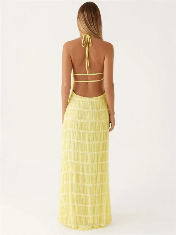 Camilla | Robe maxi avec dos nu pour l'été