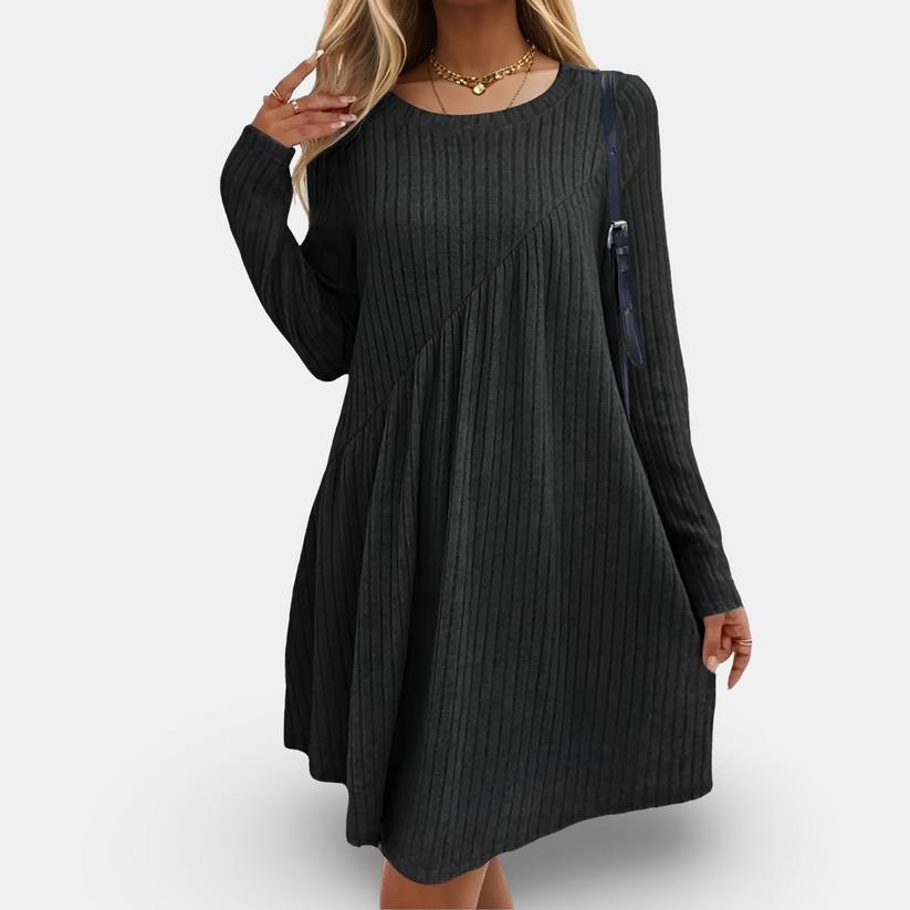 ELISA - ROBE AMPLE AVEC MOTIF RAYÉ