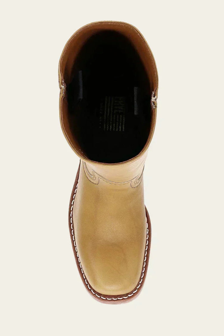 Manuela | Bottes en cuir à talon bloc pour femmes