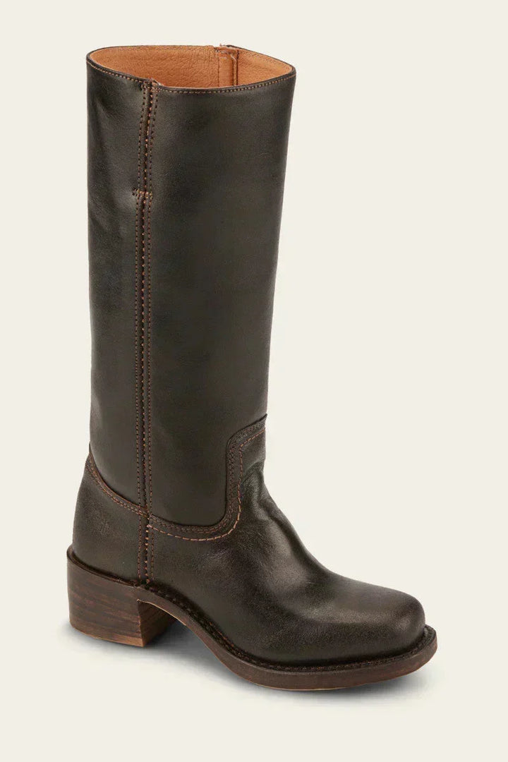 Manuela | Bottes en cuir à talon bloc pour femmes