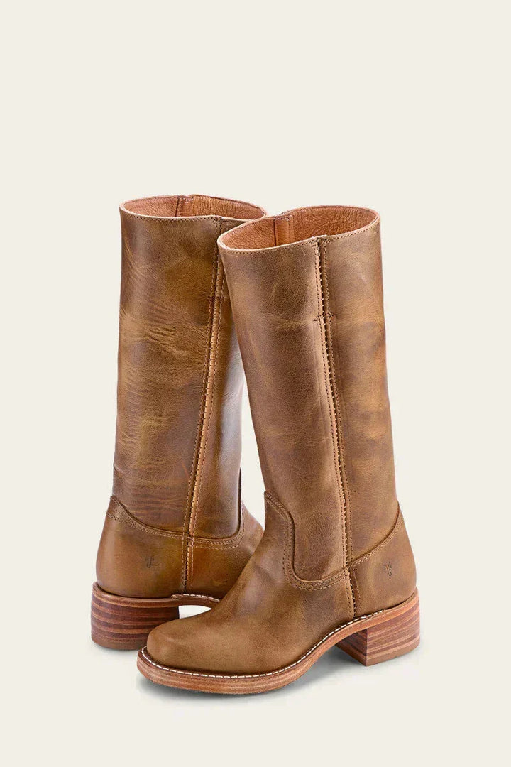 Manuela | Bottes en cuir à talon bloc pour femmes