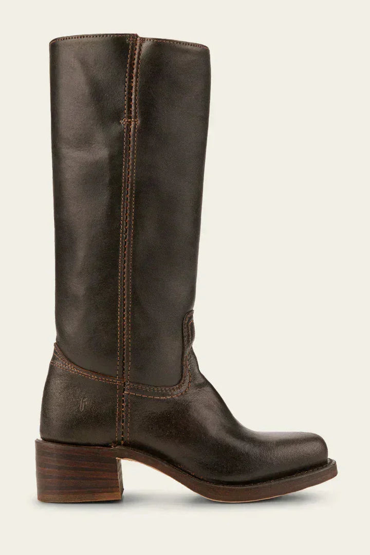Manuela | Bottes en cuir à talon bloc pour femmes