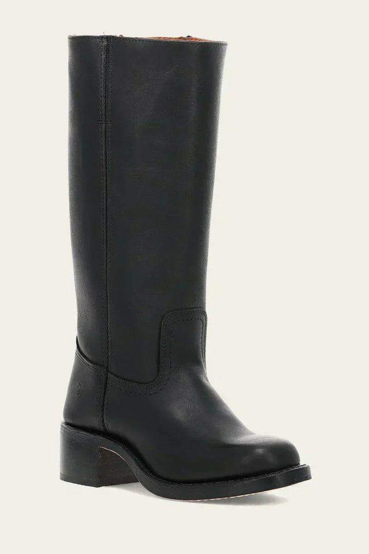 Manuela | Bottes en cuir à talon bloc pour femmes