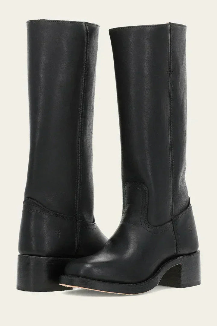 Manuela | Bottes en cuir à talon bloc pour femmes