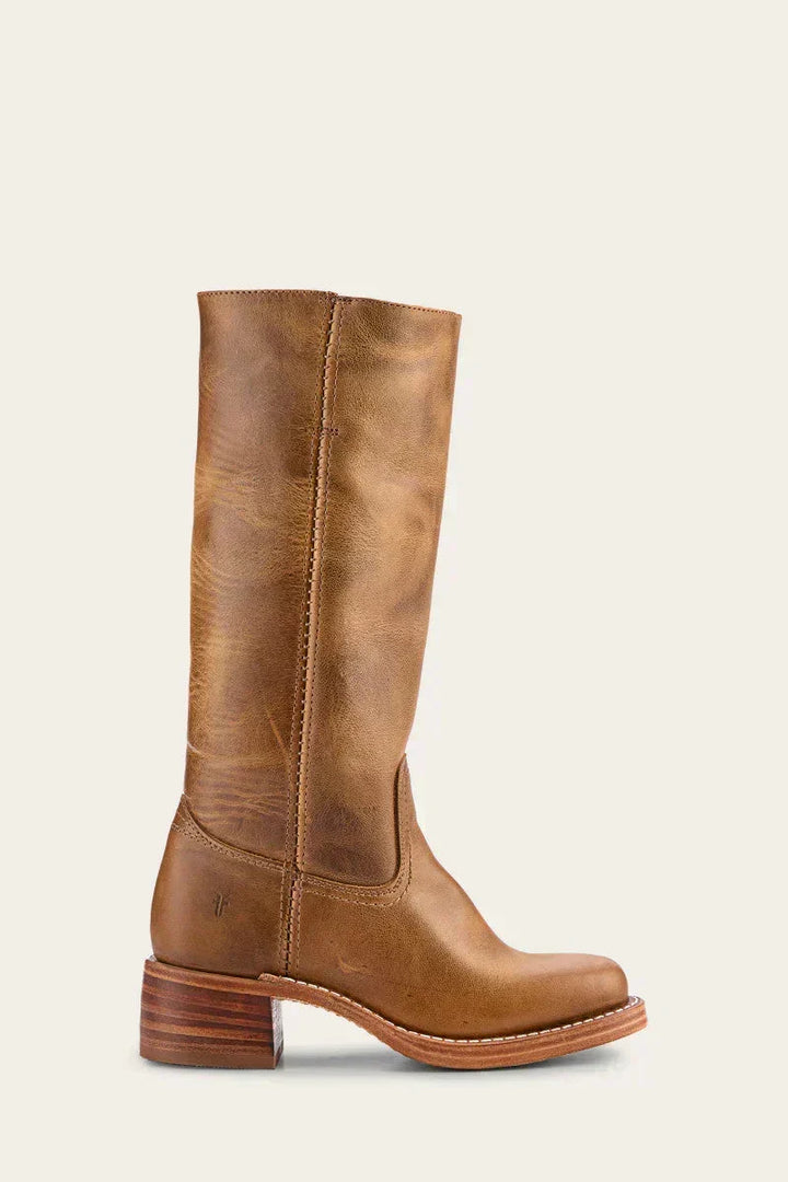 Manuela | Bottes en cuir à talon bloc pour femmes