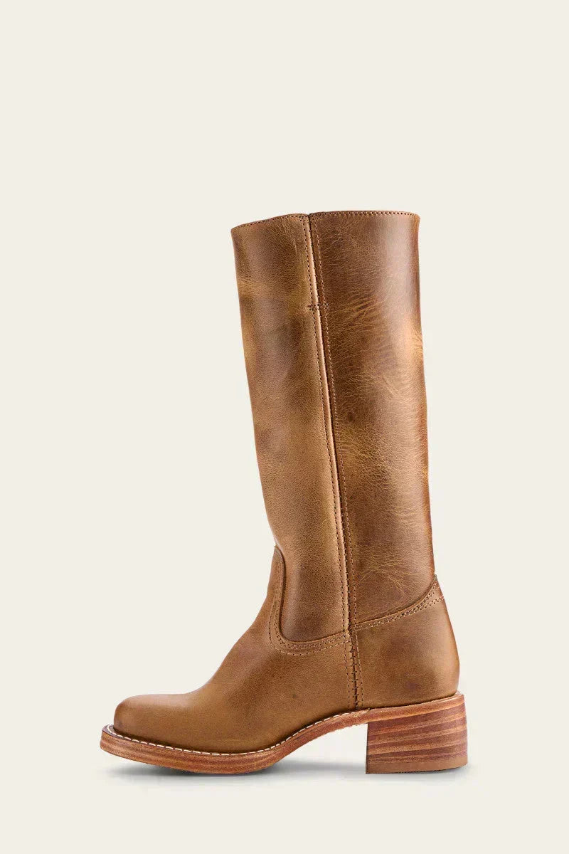 Manuela | Bottes en cuir à talon bloc pour femmes