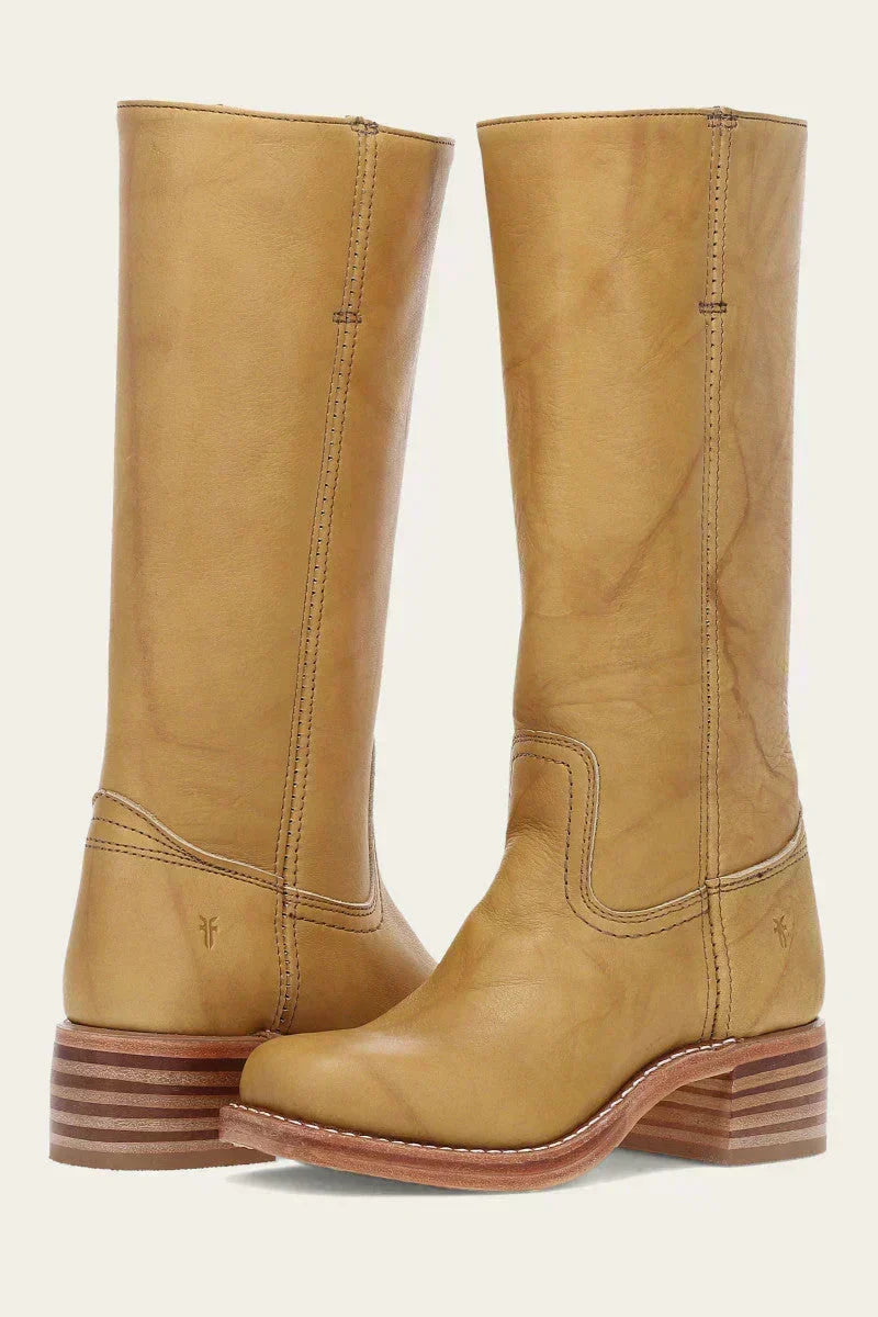 Manuela | Bottes en cuir à talon bloc pour femmes