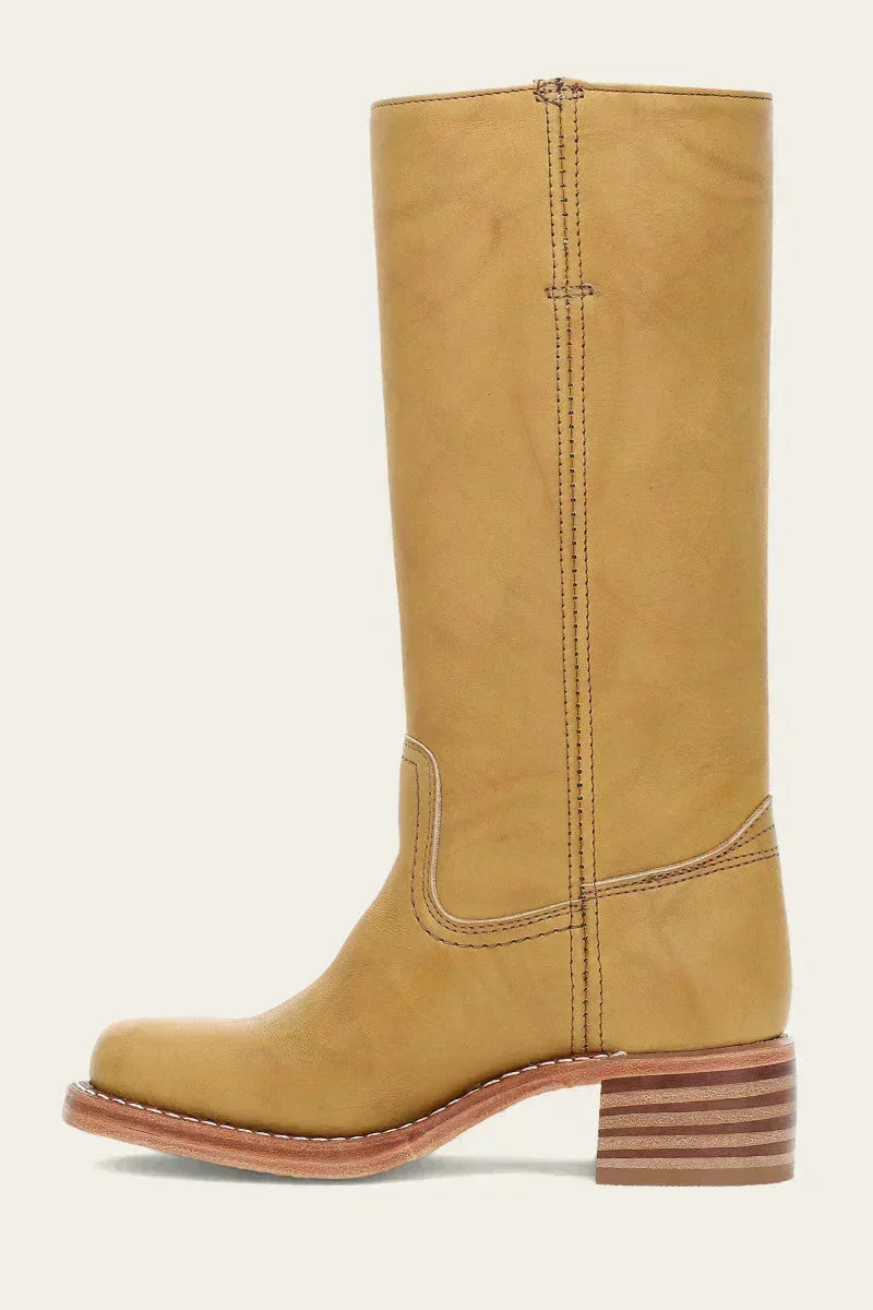 Manuela | Bottes en cuir à talon bloc pour femmes